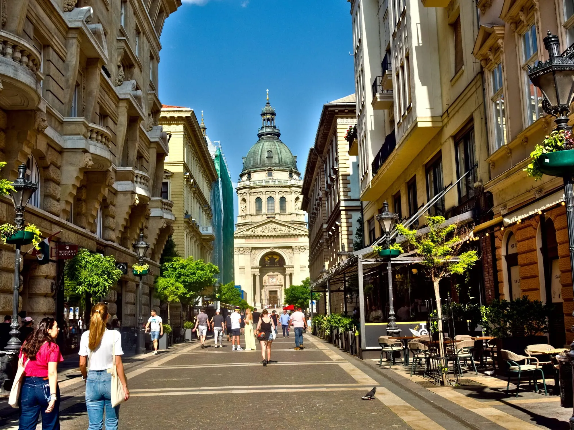 St Stephen's Basilica seen from Zrínyi utca