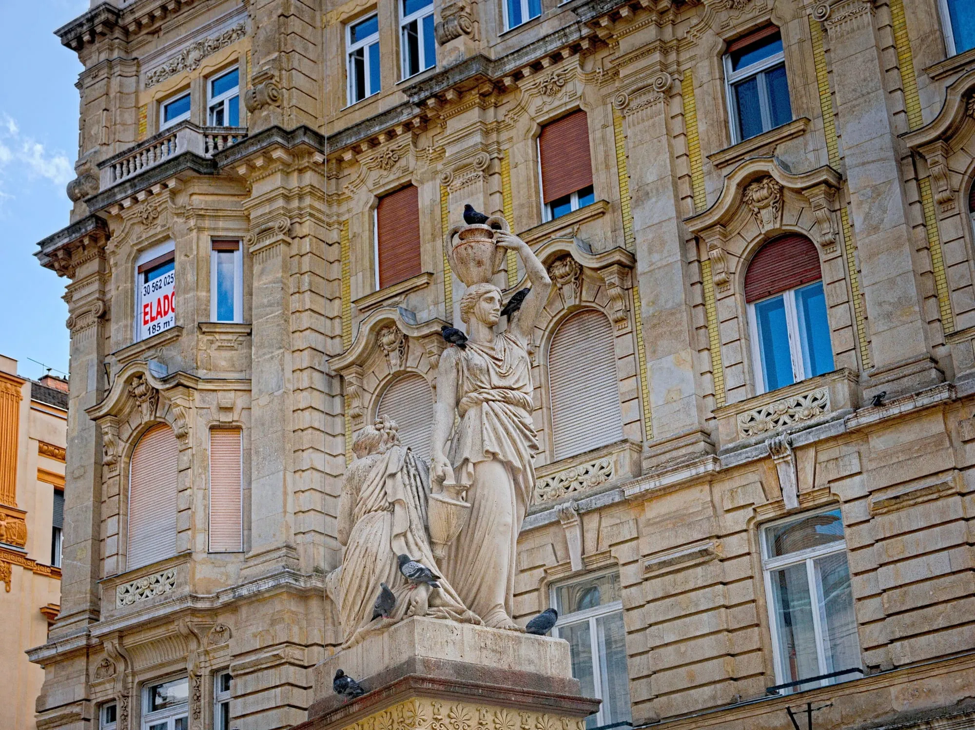 Sculpture on Ferenciek tere