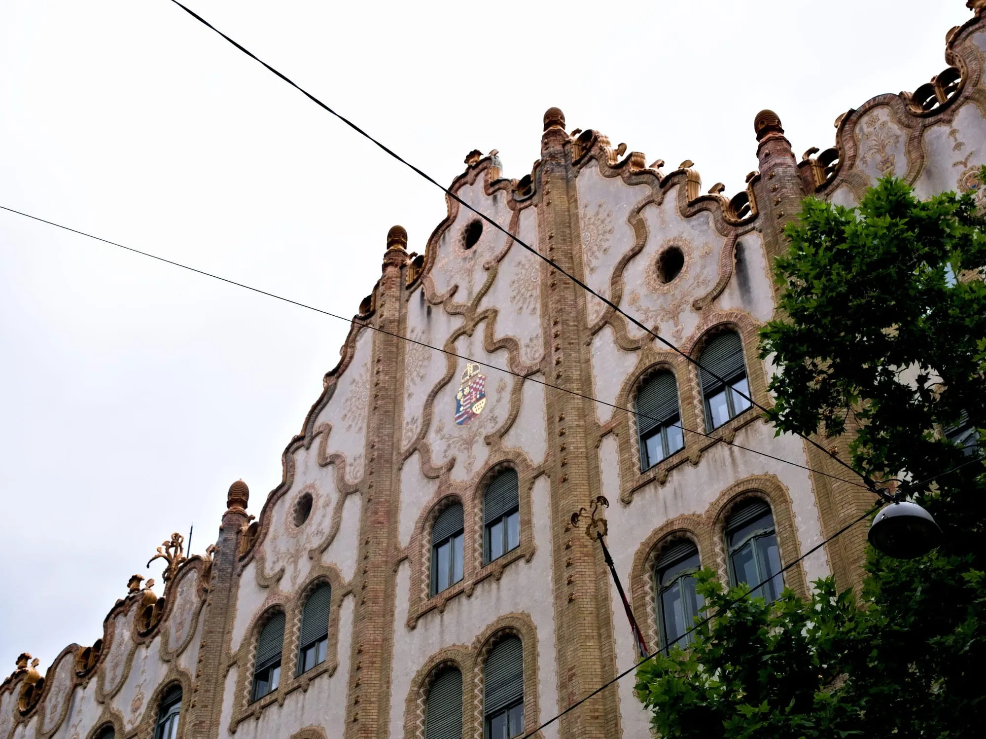 The tiled gable of the former Postal Savings Bank