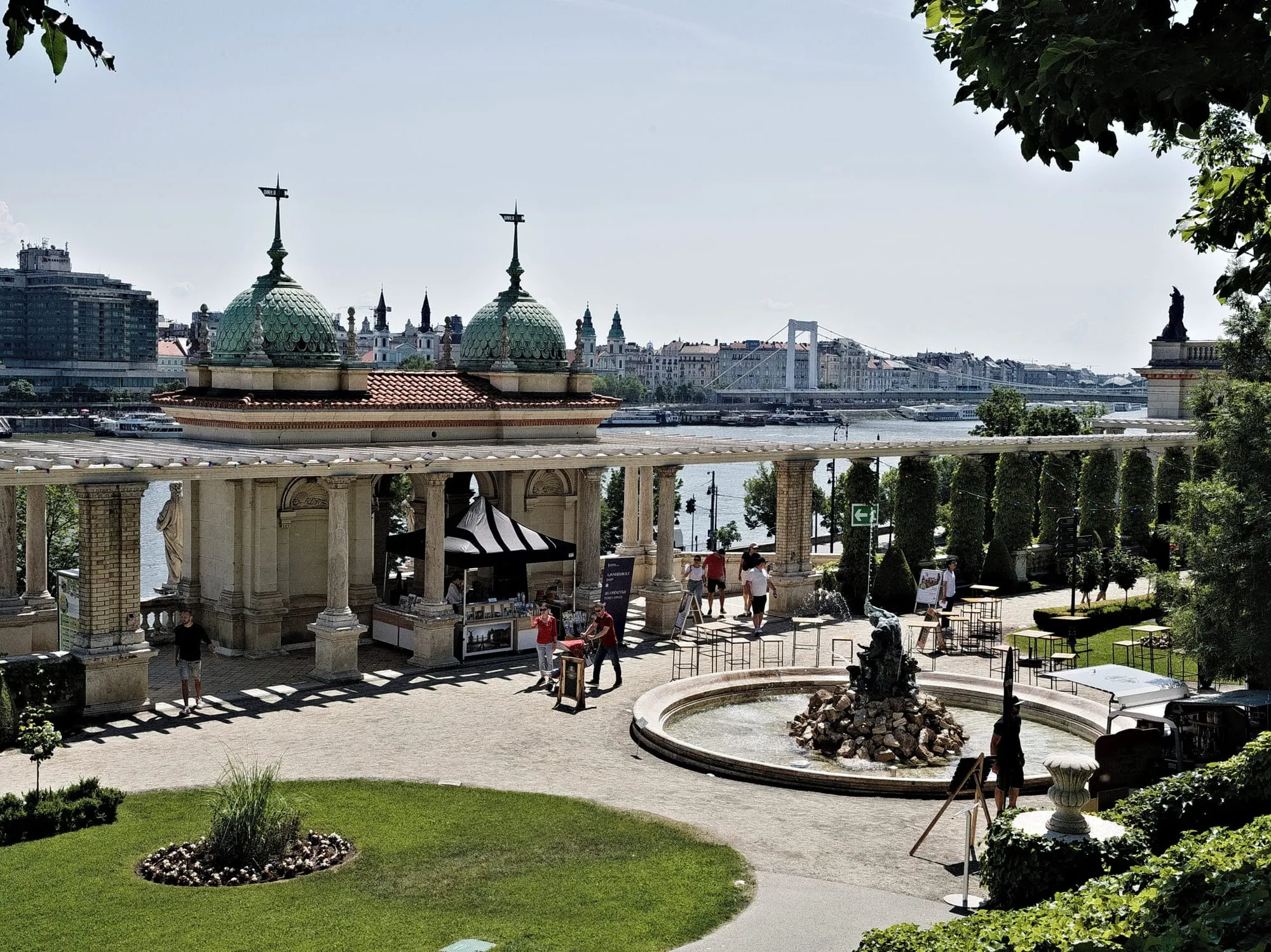 The Castle Garden Bazaar by the river